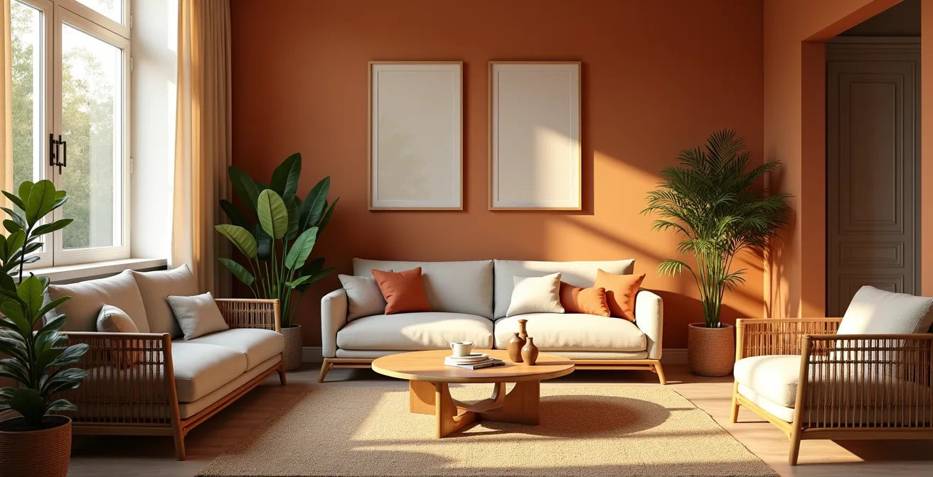 Un intérieur accueillant et serein montrant une maison qui transmet bien-être et sérénité à ses habitants