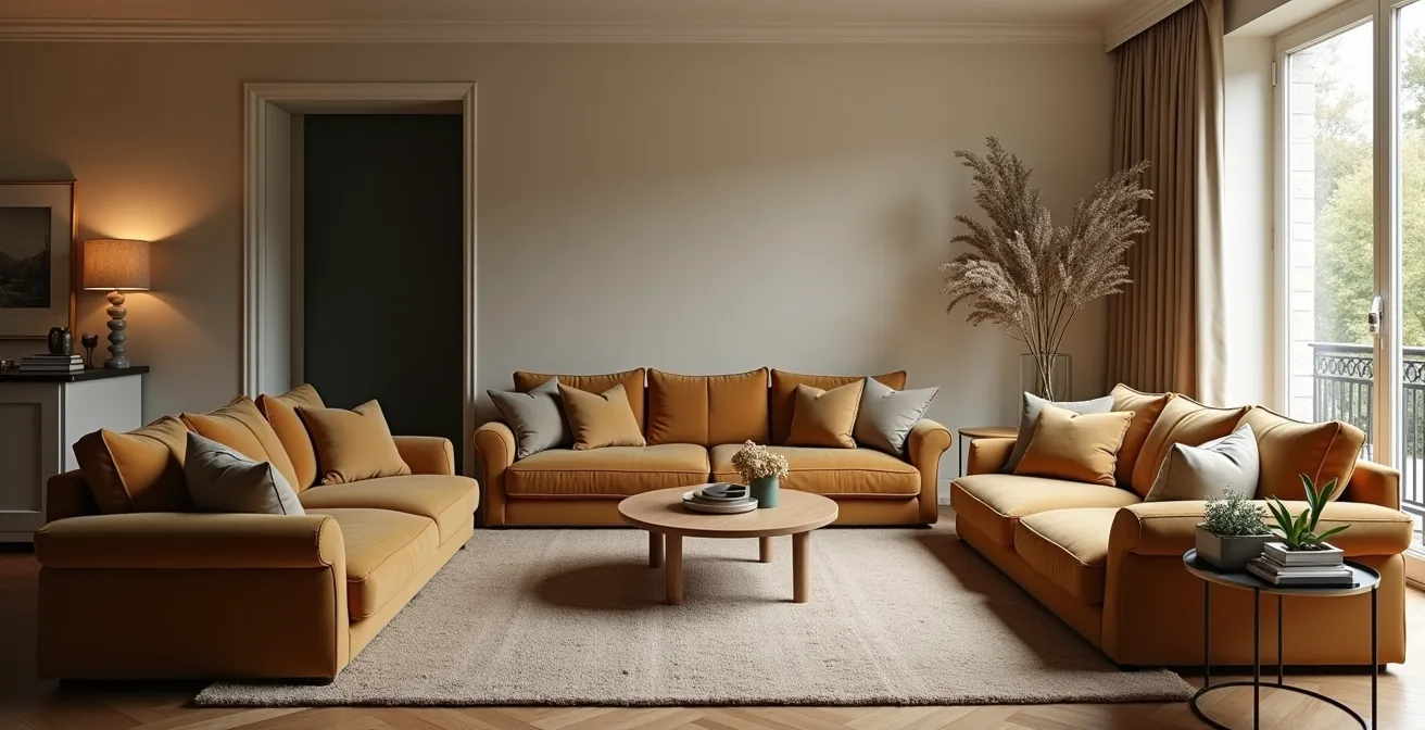 Un salon aménagé pour favoriser la conversation entre amis ou famille, avec des sièges disposés face à face